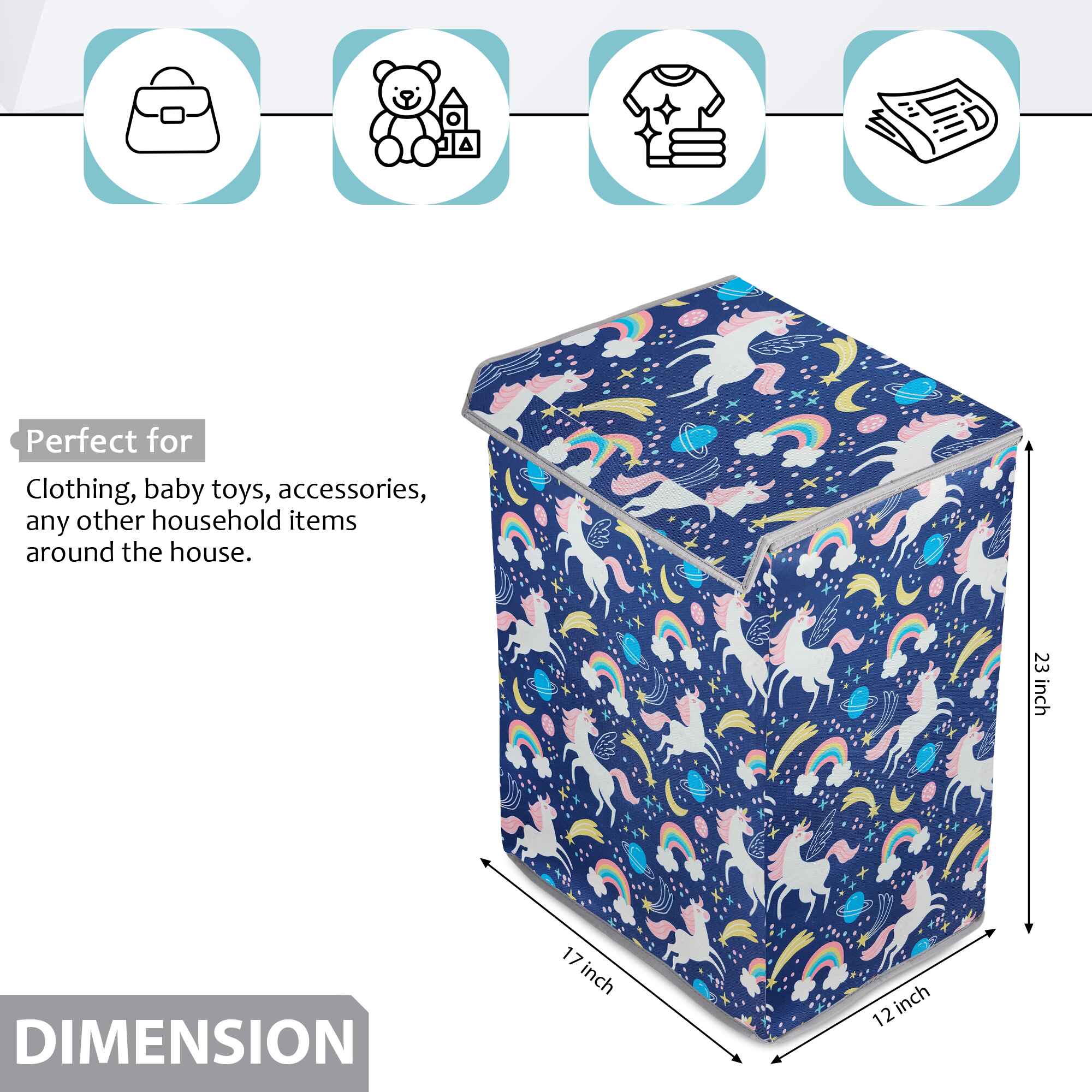 Laundry Bag - Foldable with Handle (Unicorn)