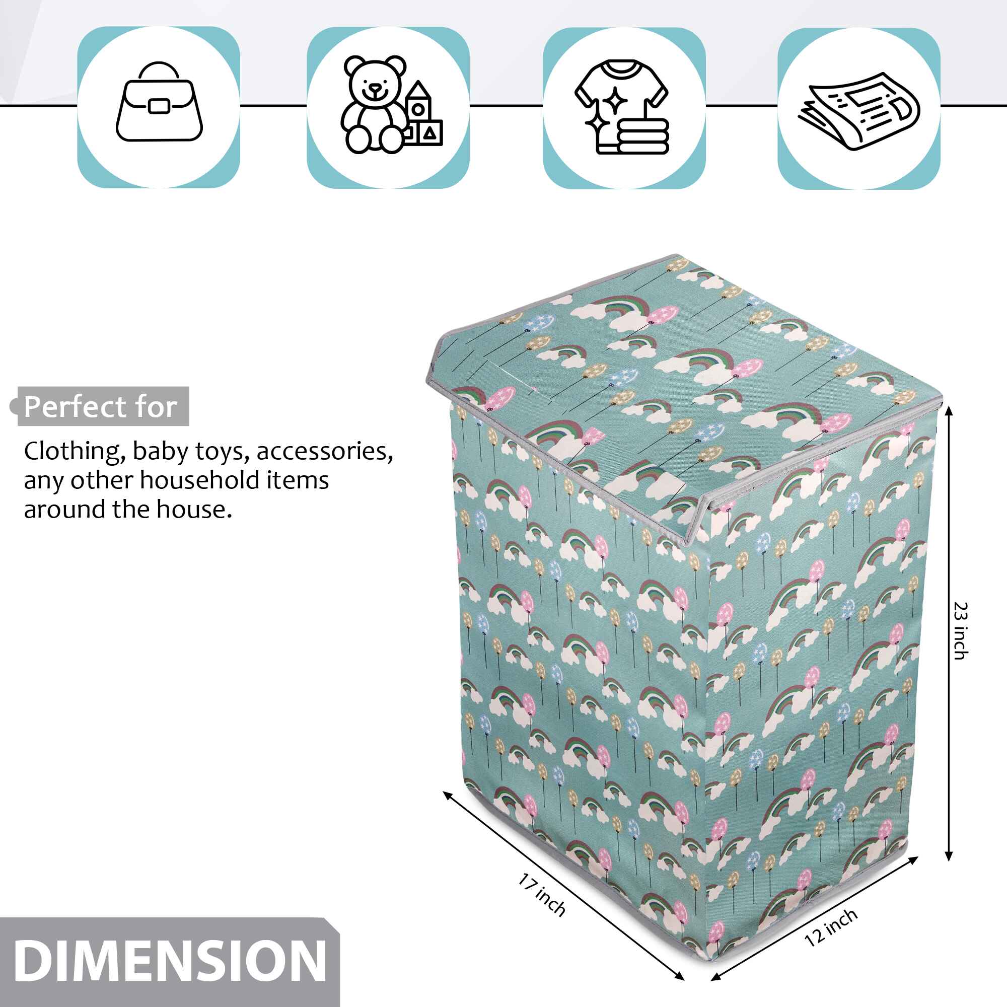 Laundry Bag - Foldable with Handle (Rainbow)