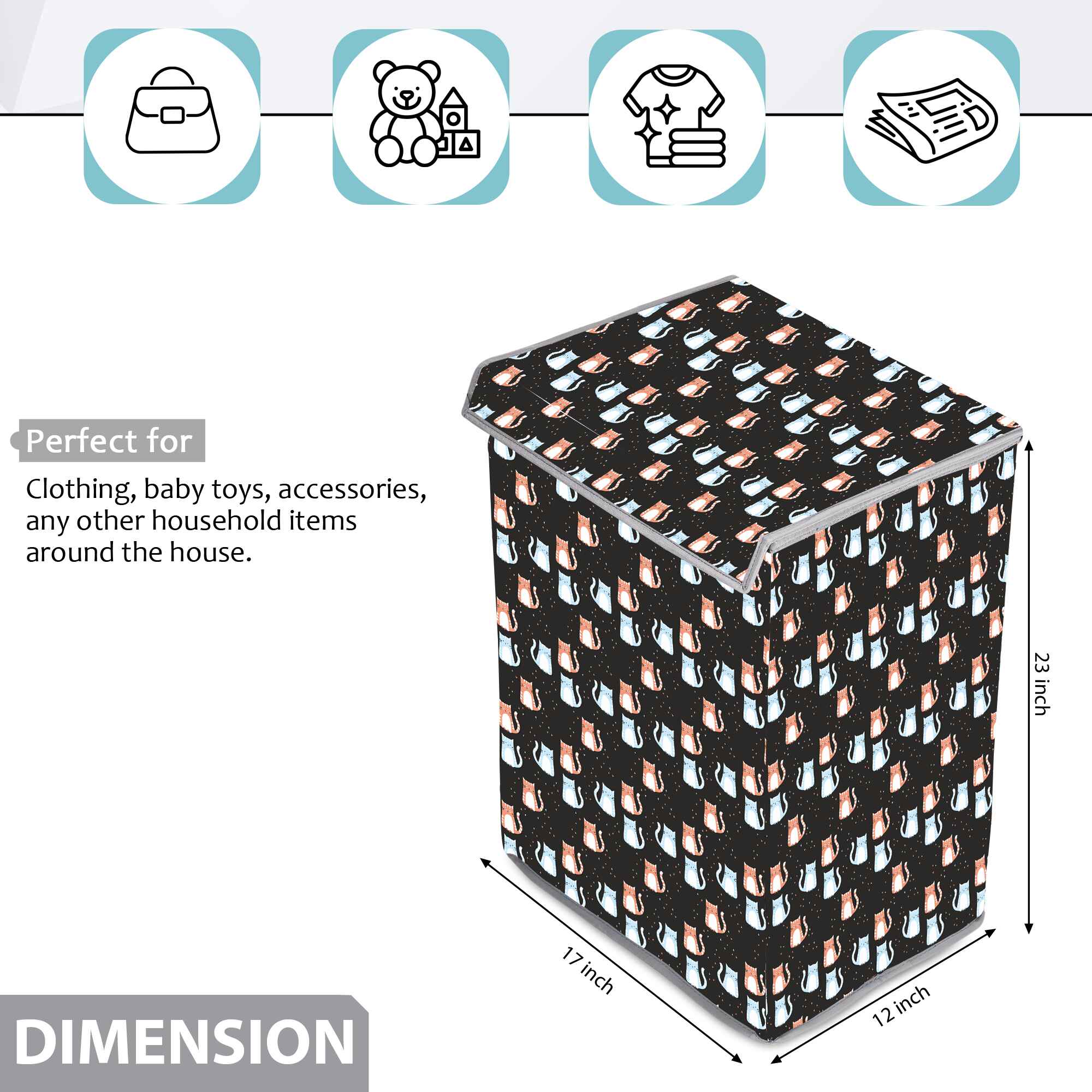 Laundry Bag - Foldable with Handle (Meow)