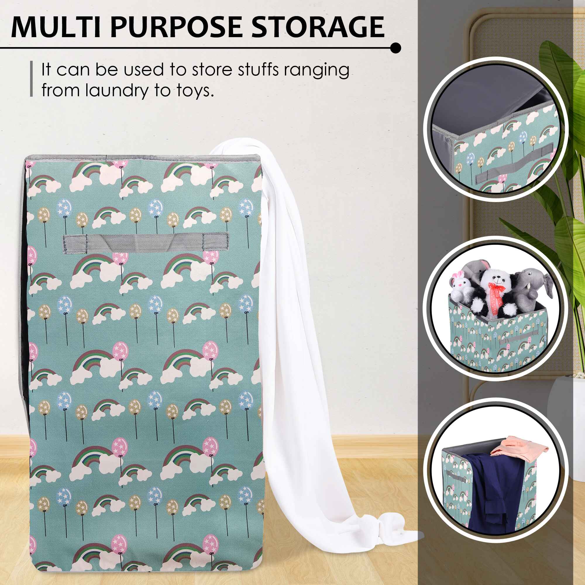 Laundry Bag - Foldable with Handle (Rainbow)