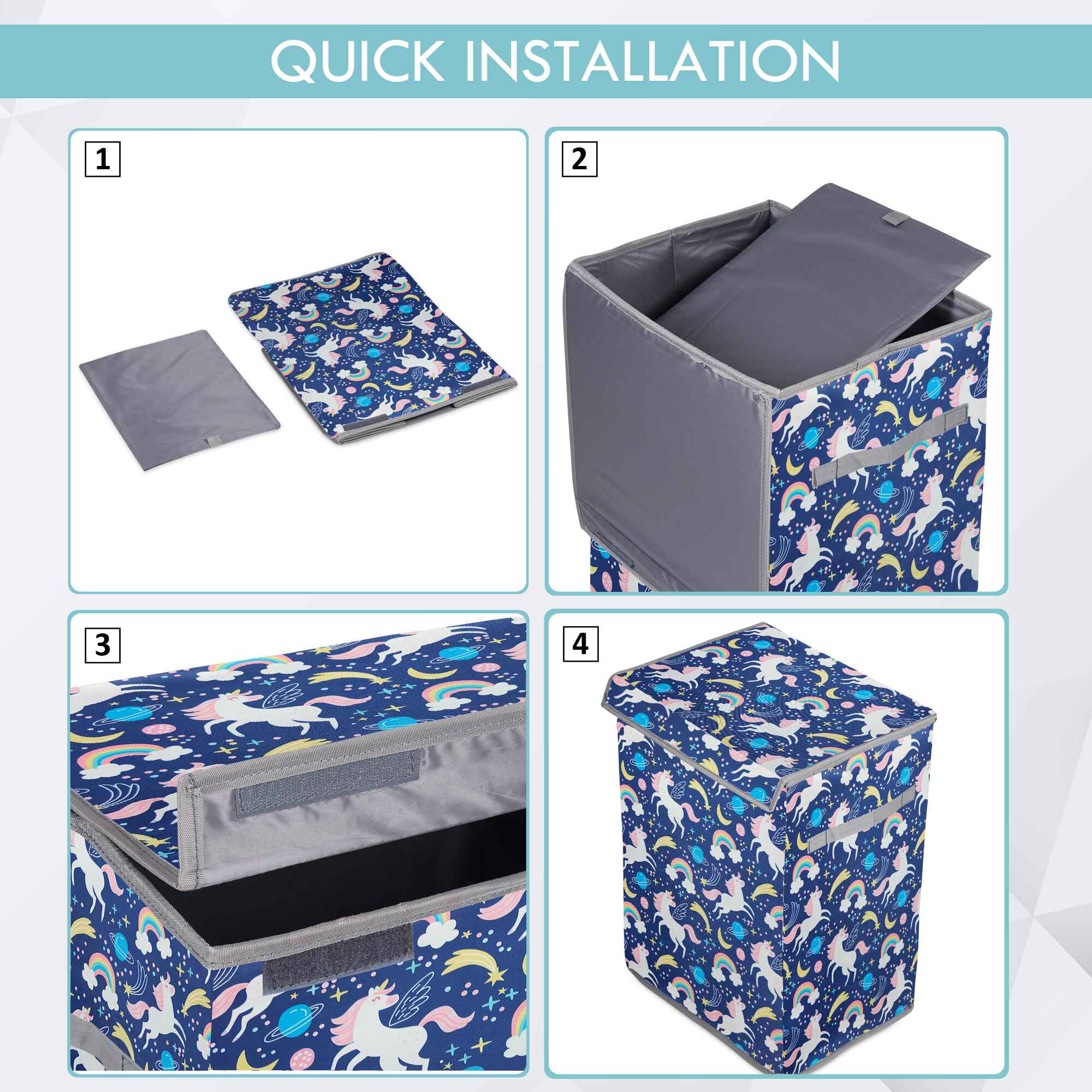 Laundry Bag - Foldable with Handle (Unicorn)