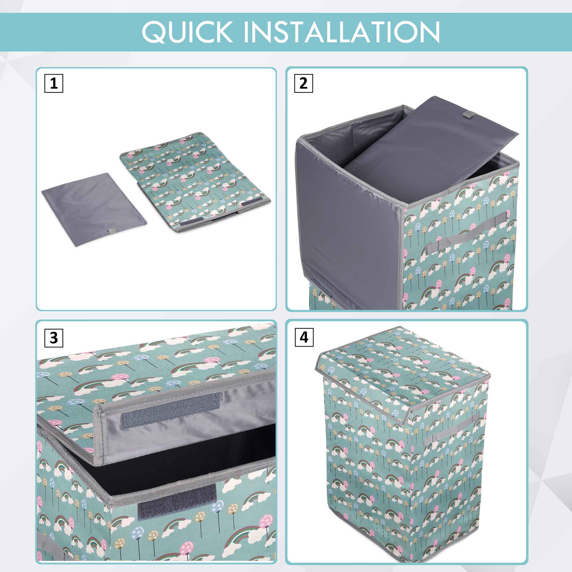 Laundry Bag - Foldable with Handle (Rainbow)