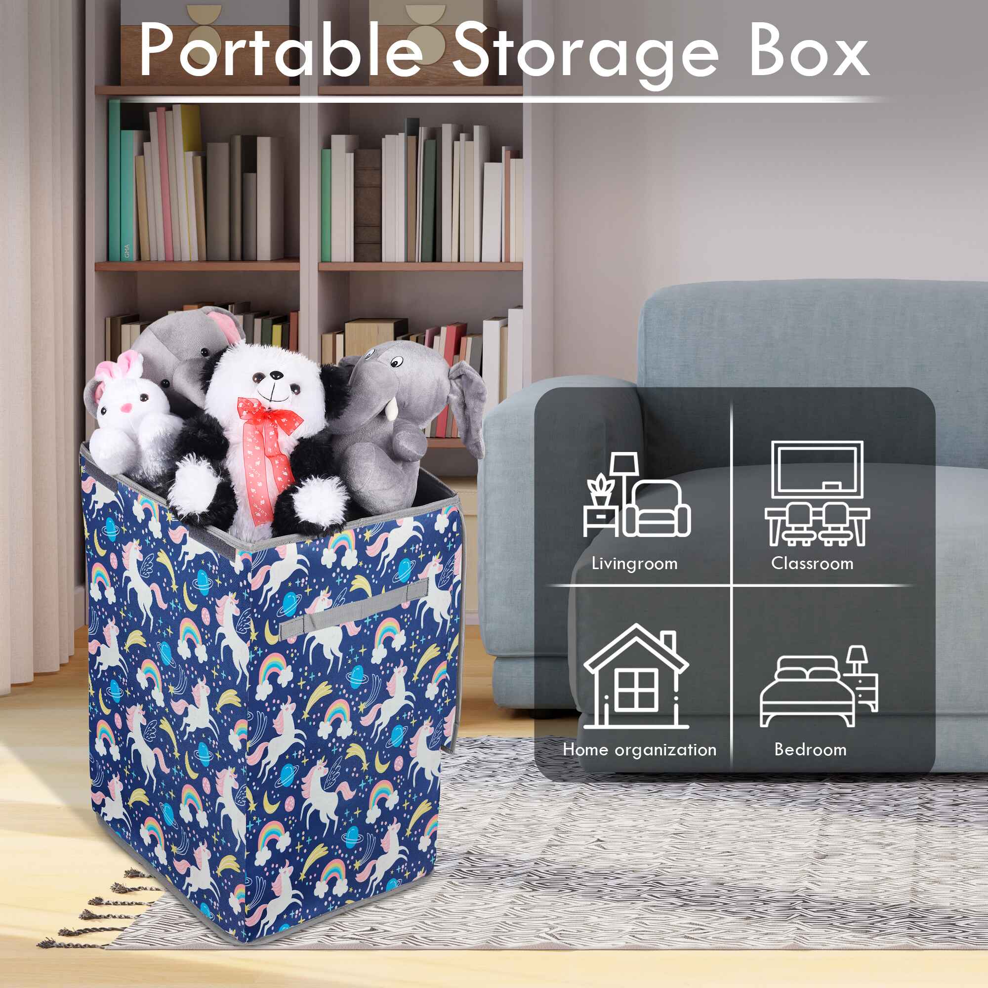 Laundry Bag - Foldable with Handle (Unicorn)