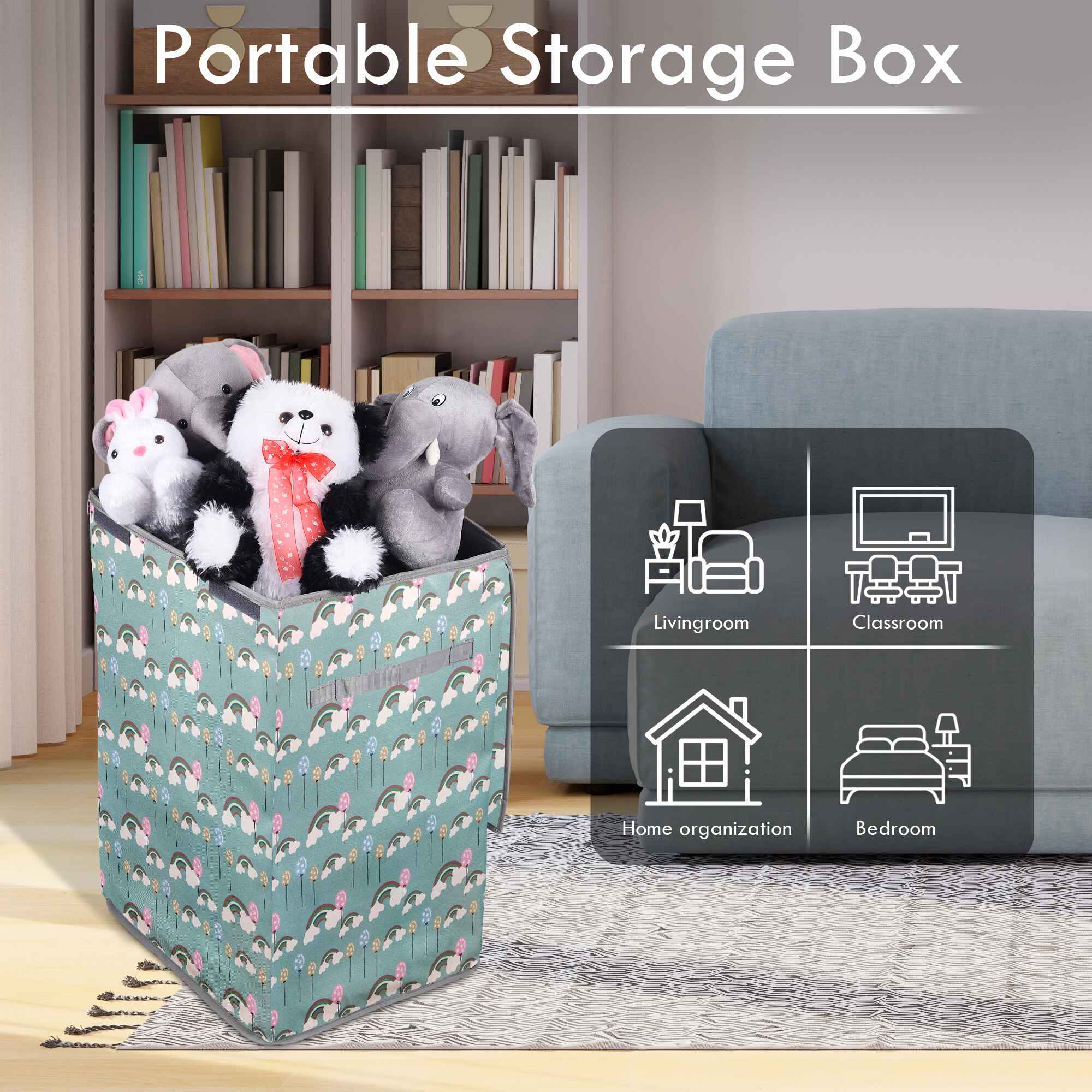 Laundry Bag - Foldable with Handle (Rainbow)