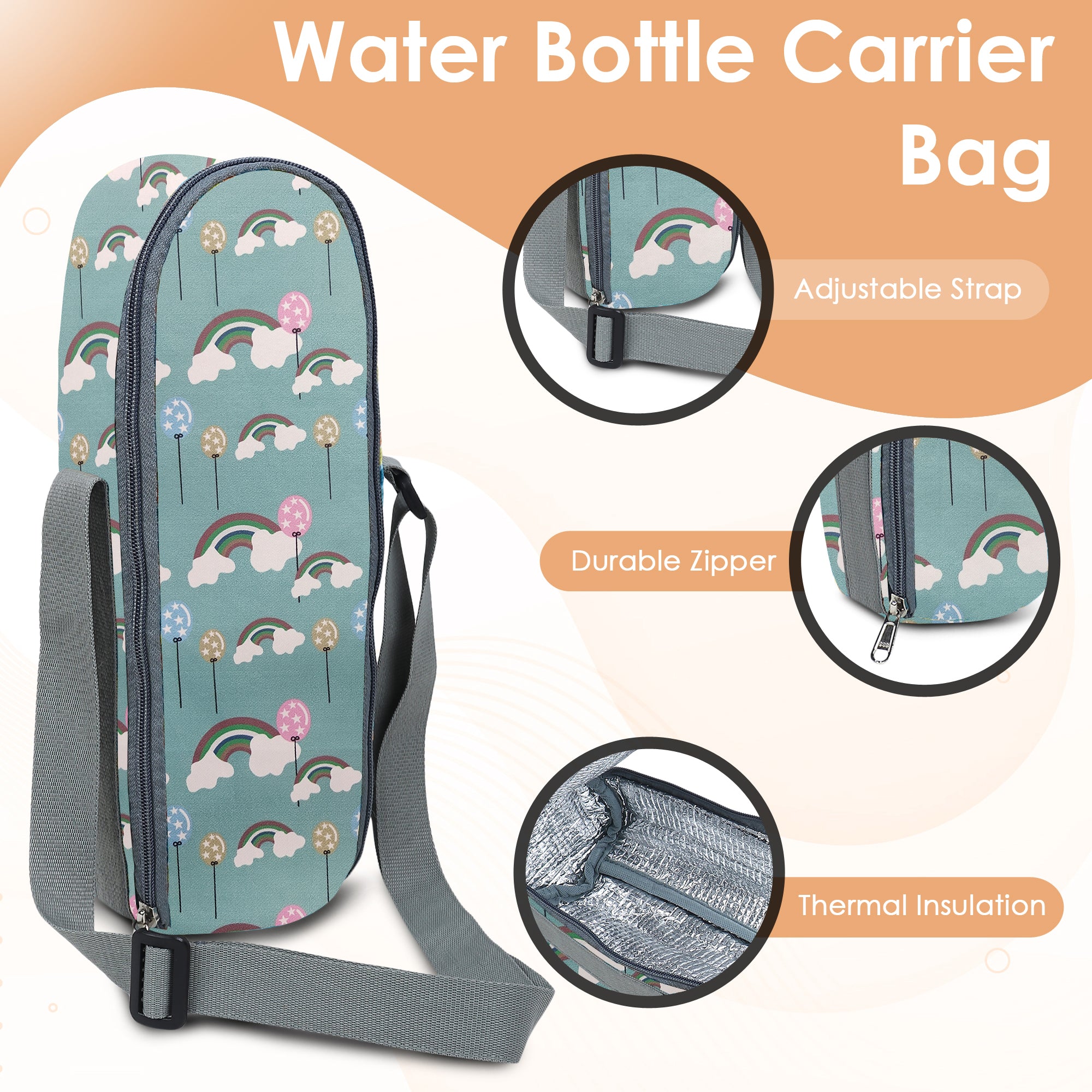 Premium Water Bottle Cover (Rainbow)