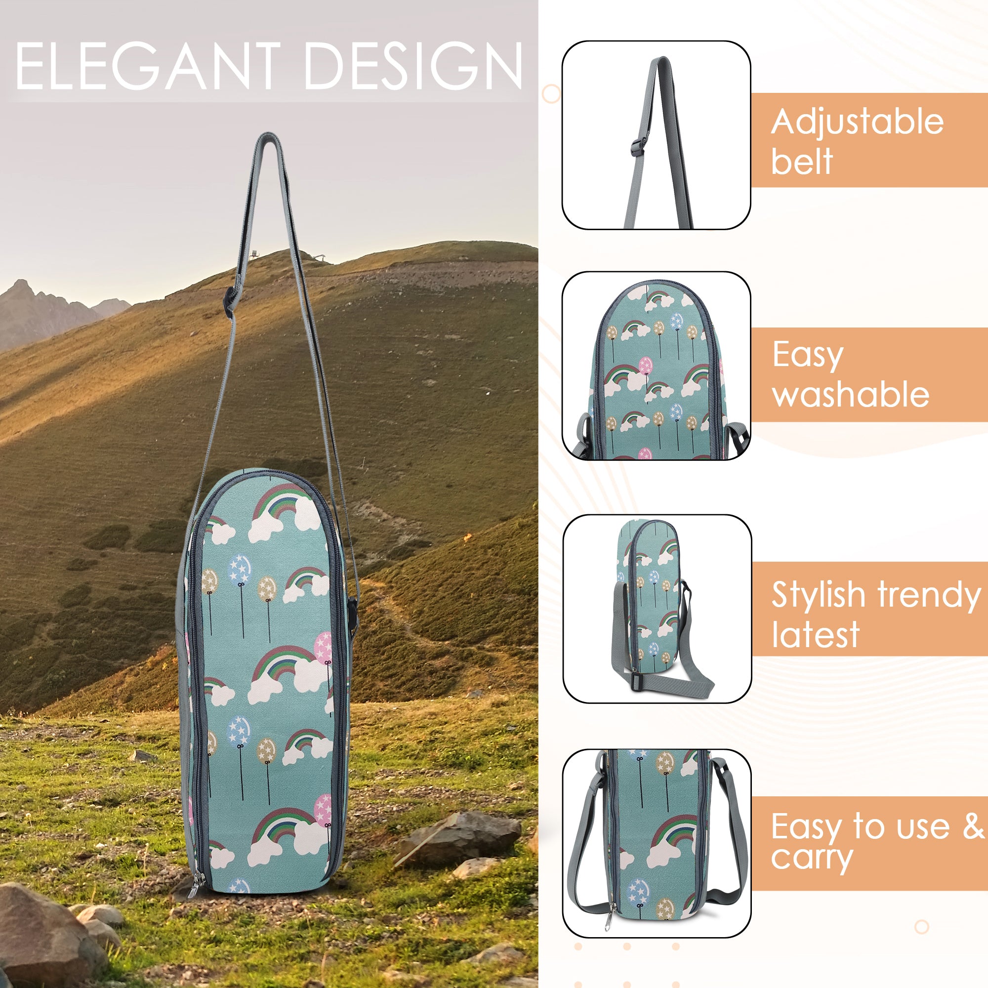 Premium Water Bottle Cover (Rainbow)