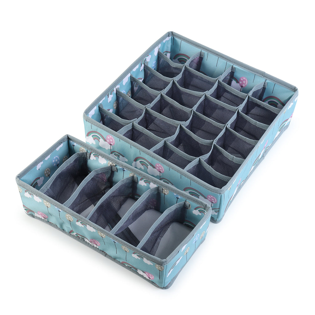 MOMMY BABY LUV Drawer Underwear Organizer – Set of 2 Foldable Storage.