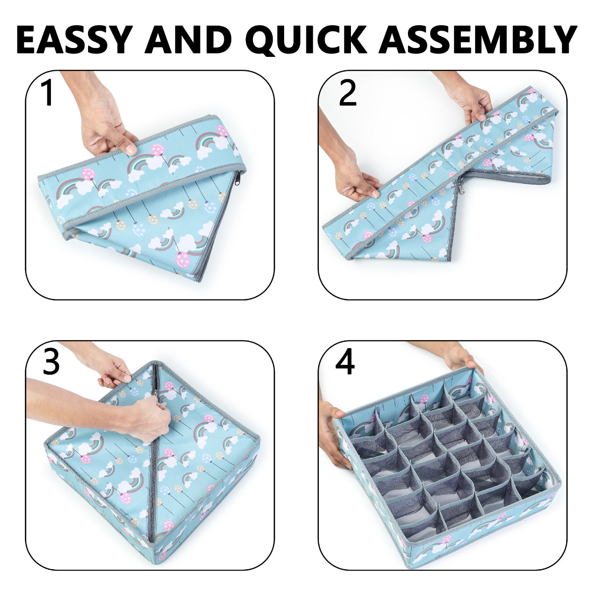 MOMMY BABY LUV Drawer Underwear Organizer – Set of 2 Foldable Storage.