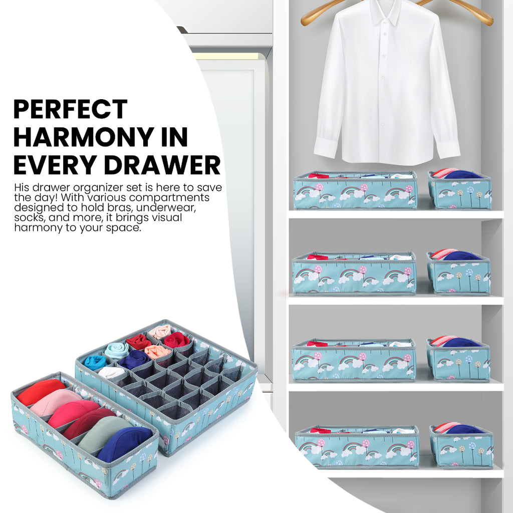 MOMMY BABY LUV Drawer Underwear Organizer – Set of 2 Foldable Storage.