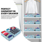 MOMMY BABY LUV Drawer Underwear Organizer – Set of 2 Foldable Storage.