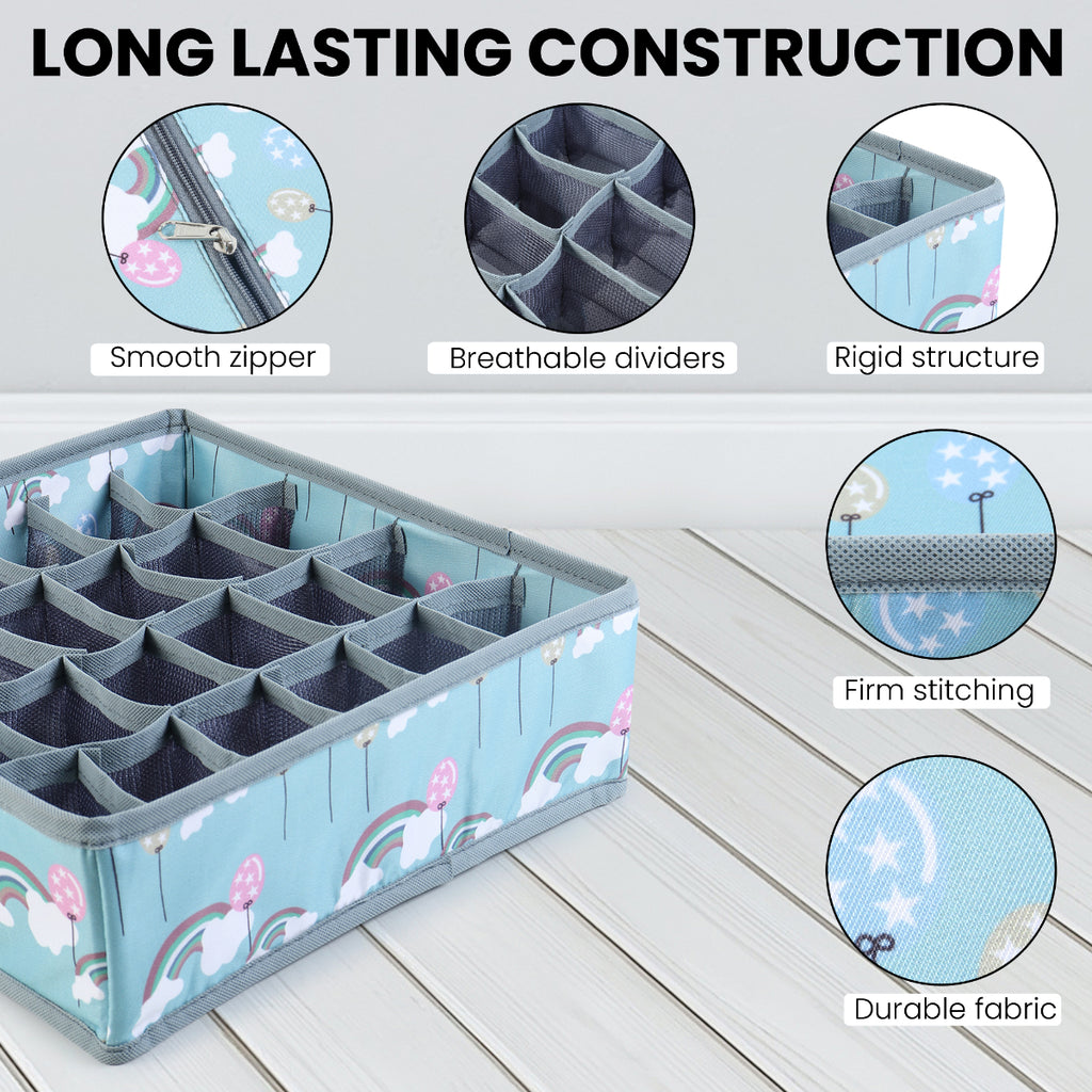 MOMMY BABY LUV Drawer Underwear Organizer – Set of 2 Foldable Storage.